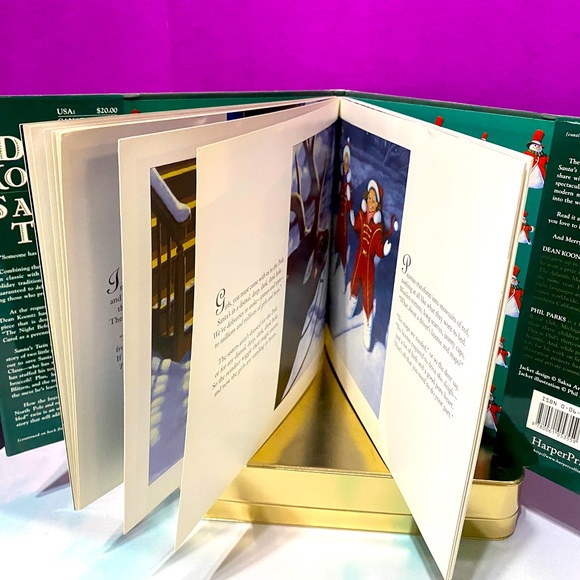 SANTA’S TWIN VTG 1996 HARDCOVER w/DUST JACKET CHRISTMAS BOOK VTG 1996 DE… - Picture 6 of 14